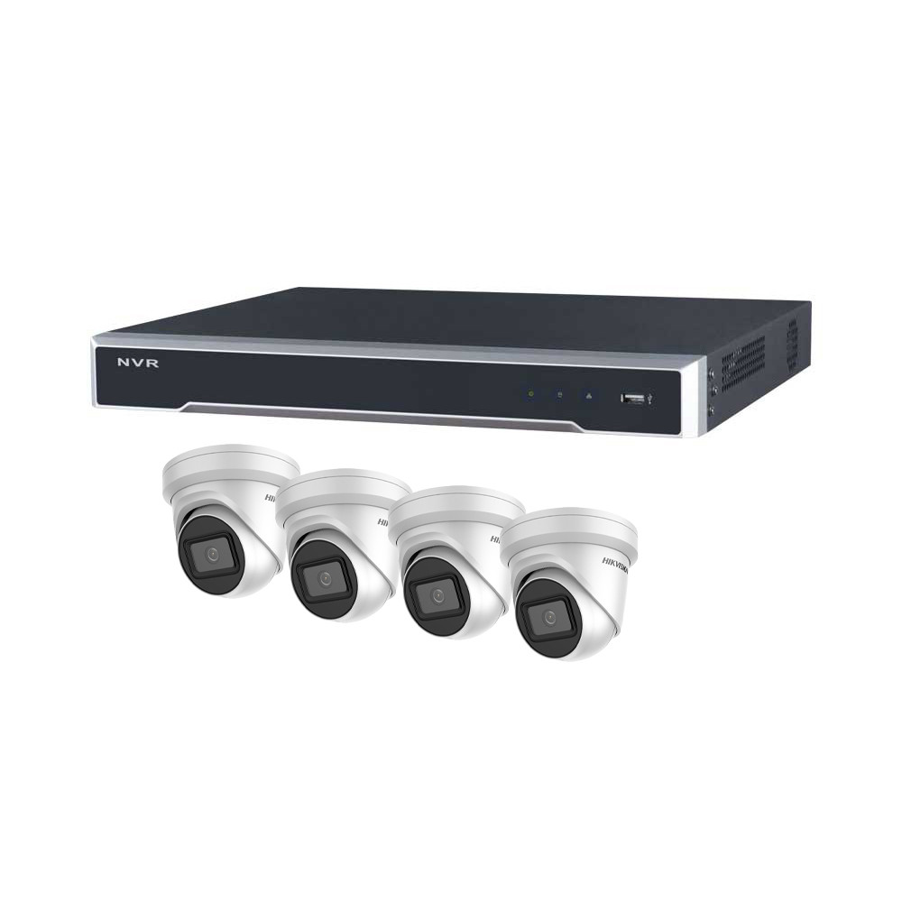 Hikvision 8 Channel Starter Kit - Includes 8CH NVR recorder with 4x 6MP ...