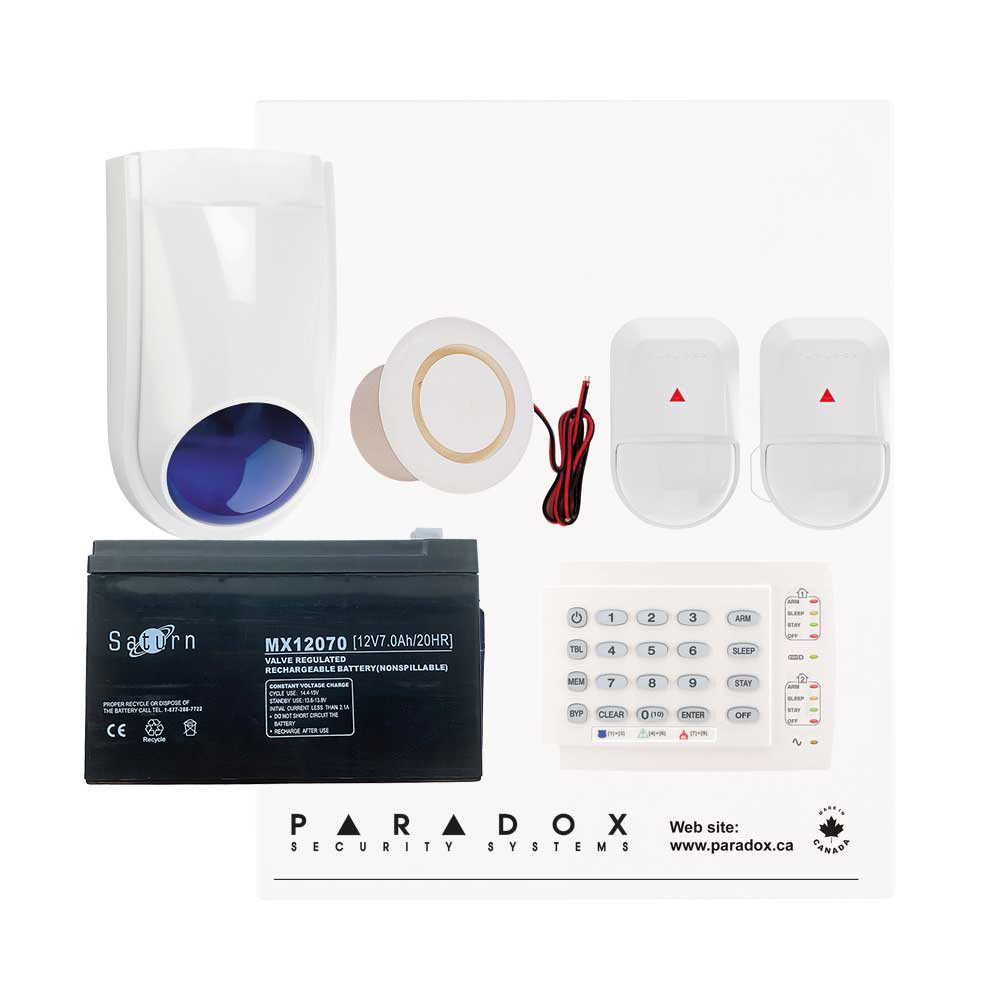 Paradox SP4000 Envy Kit with Small Cabinet, K10H Keypad & WP06 External Siren