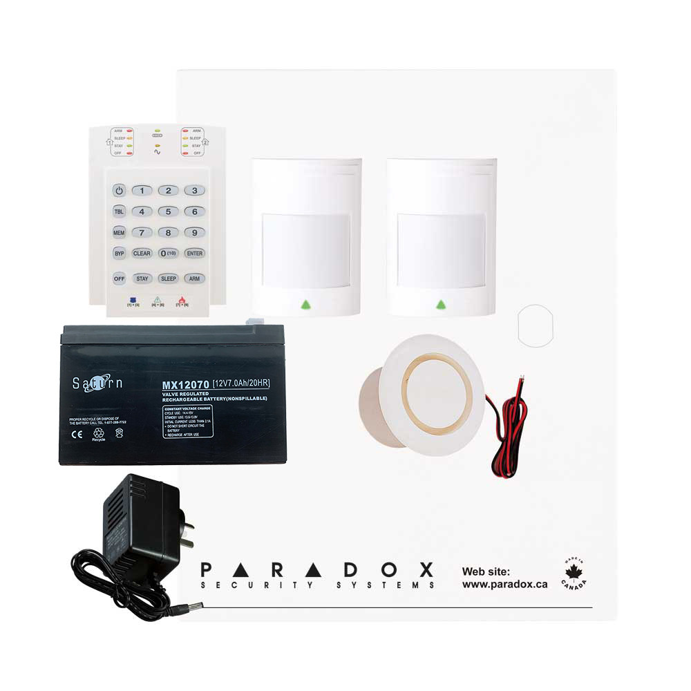 Paradox SP5500+ Smart Kit with K10V Keypad & Plug Pack