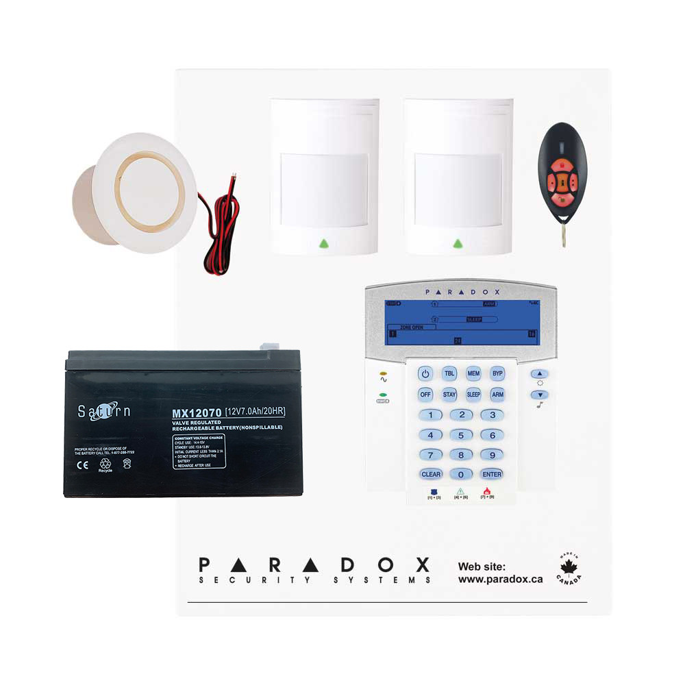 Paradox MG5050+ RF Kit with Small Cabinet, K35 Icon Keypad & REM2 Remote