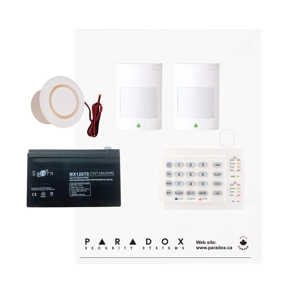 Paradox MG5050+ RF Kit with Small Cabinet, K10H Keypad & Plug Pack