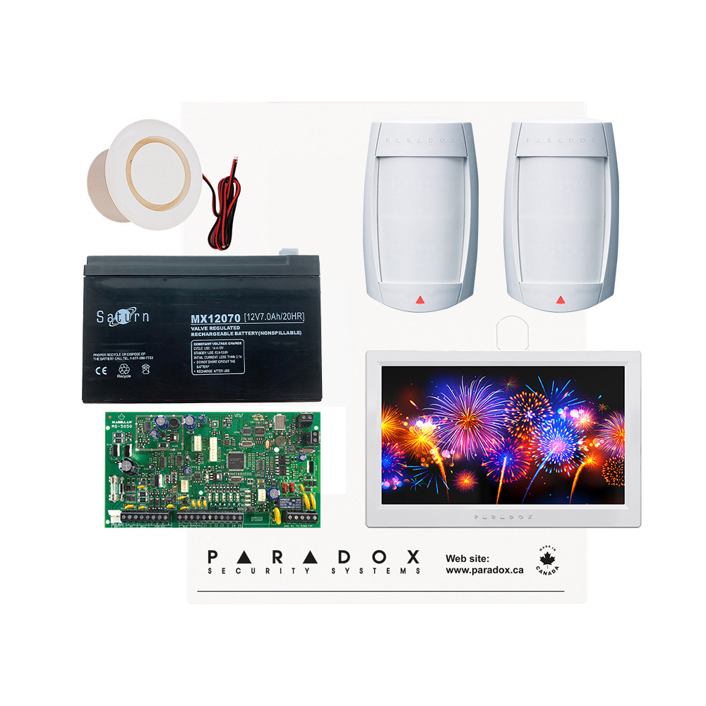 Paradox MG5050+ PMD75 Kit with Small Cabinet and White TM70