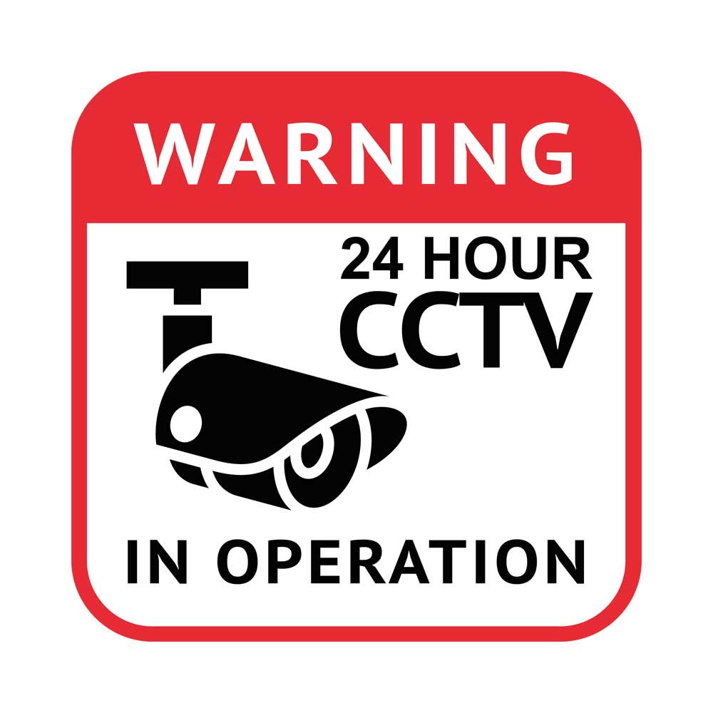 CCTV Sign - 21cm x 21cm