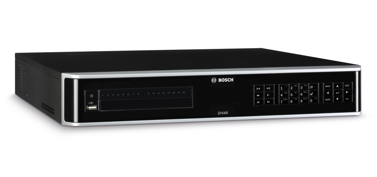 Bosch DIVAR 5000 32ch NVR, 16 PoE Ports, 320Mbps max, HDMI, VGA, 4 SATA(24TB max), 4TB inc