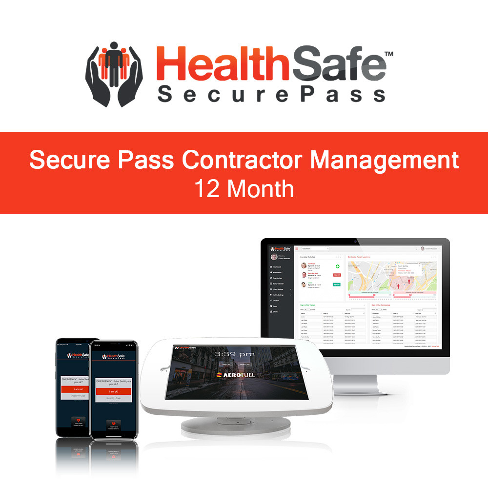 HealthSafe SecurePass Contractor Management - 12 Month