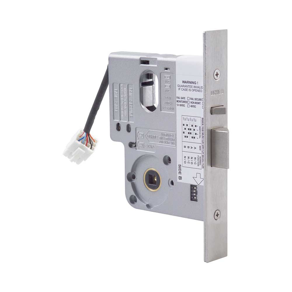 Lockwood 3570ELM0SC Mortice Lock - No Cylinder - Fail Safe/Fail Secure - Monitored