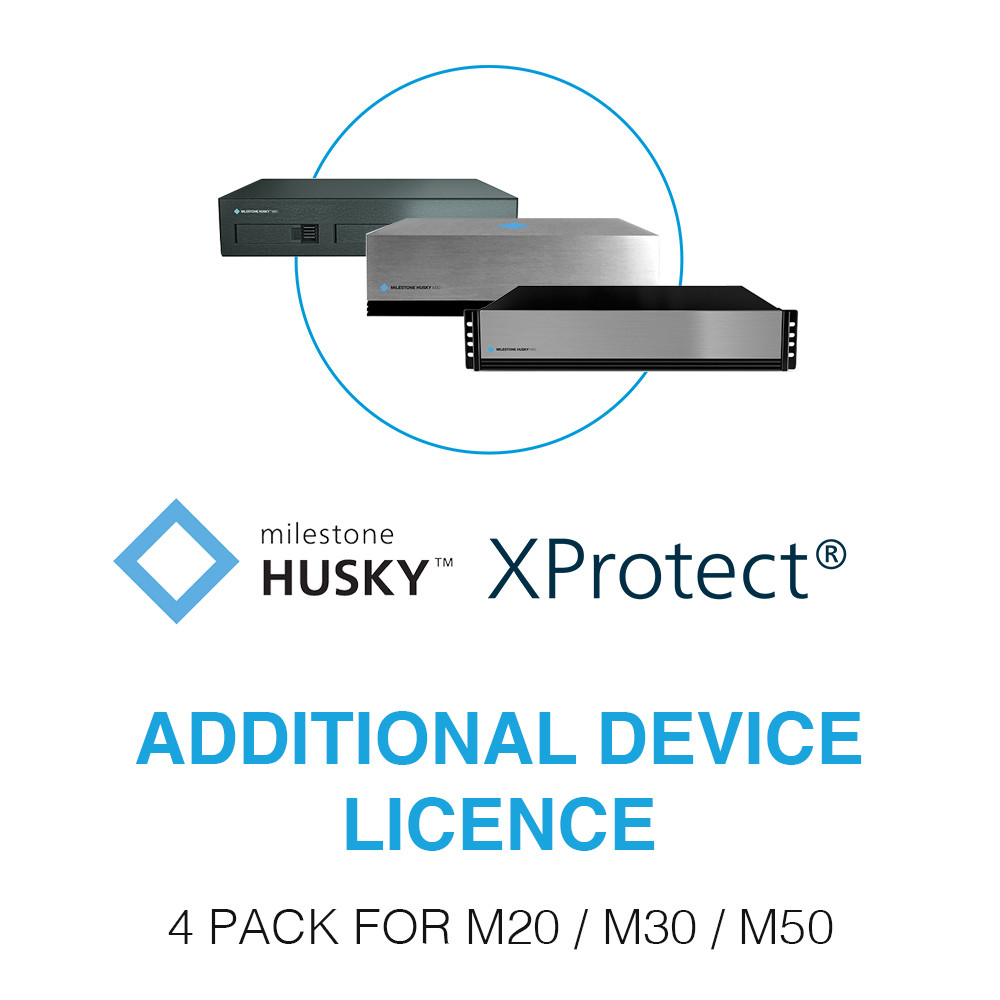 Milestone Husky™ XProtect® Additional Device Licence - 4 Pack