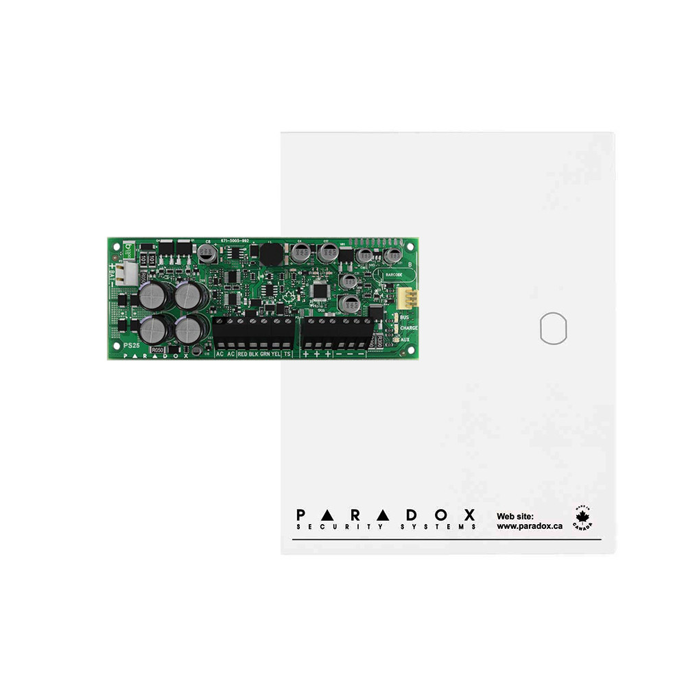 Paradox PS25 2.5A BUS Power Supply in Cabinet