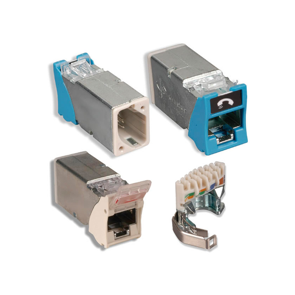 SIE Copper Outlet ZMAX Shielded Cat.6A RJ45 Blue Tooless