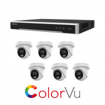 Hikvision 16 Channel ColorVu kit - with 6 x 4mm ColorVu Turrets