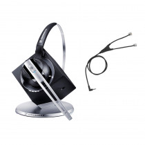 EPOS | Sennheiser DW Office MS Wireless DECT Office Headset with Base Station and Mobile EHS Cable – Skype for Busines