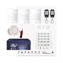 Paradox MG5050 Wireless Kit with Small Cabinet, K10V Keypad & REM15 Remotes