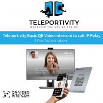 Teleportivity Basic QR Video Intercom to suit IP Relay, 3 Year Subscription