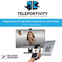 Teleportivity Pro QR Video Intercom to suit IP Relay, 1 Year Subscription