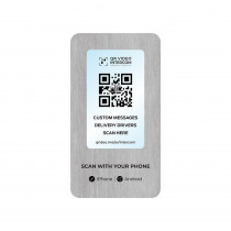 Teleportivity DIY Wall Plate with Large QR Window 107 x 62mm, Brushed Aluminium