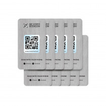Teleportivity DIY Wall Plate with Small QR Window 63 x 55mm, Brushed Aluminium, 10 Pack