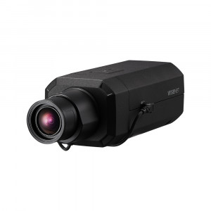 Hanwha Wisenet P 4K AI Indoor Box Camera, H.265, 30fps, 120dB WDR, 4.5-10mm