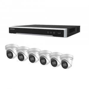 Hikvision 16 Channel 6MP Kit - Includes 16 Channel NVR and 6 x 6MP Acusense Turret Cameras