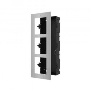 Hikvision DS-KD-ACF3/S Flush Mount Three Module Frame-SS