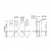 SALTO - A9650Z00IMB6 - XS4 ANSI Wide Body Escutcheon - MIFARE®/DESFire Reader - 40-45mm Door - Dimensions