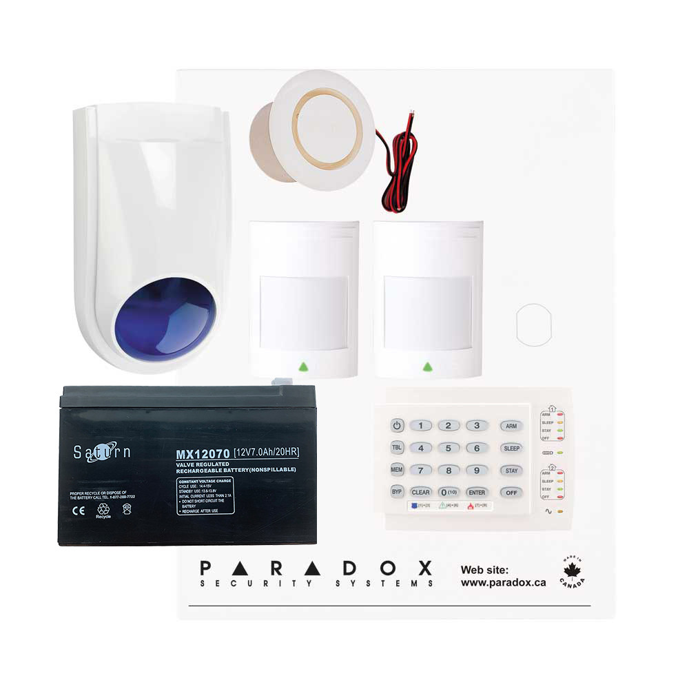 Paradox SP4000 Recession Buster Kit with Small Cabinet, K10H Keypad & WP06 External Siren