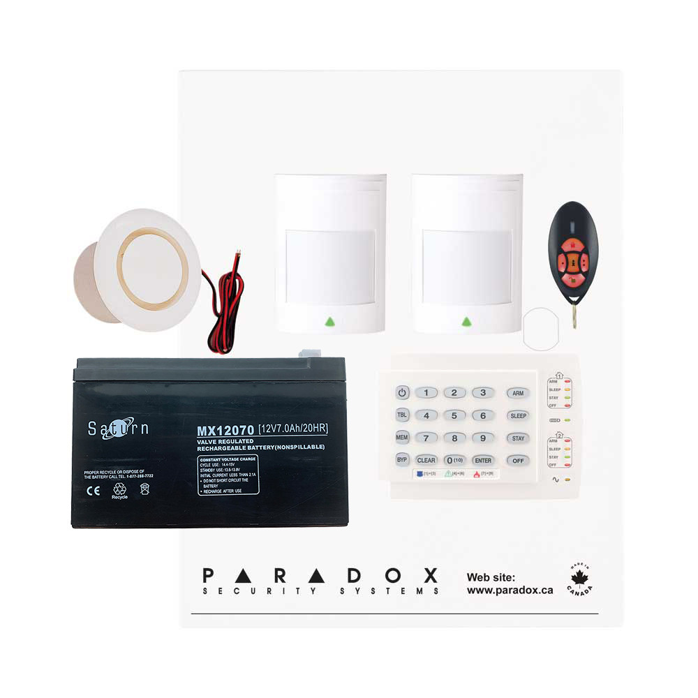 Paradox MG5050+ RF Kit with Small Cabinet, K10H Keypad & REM2 Remote