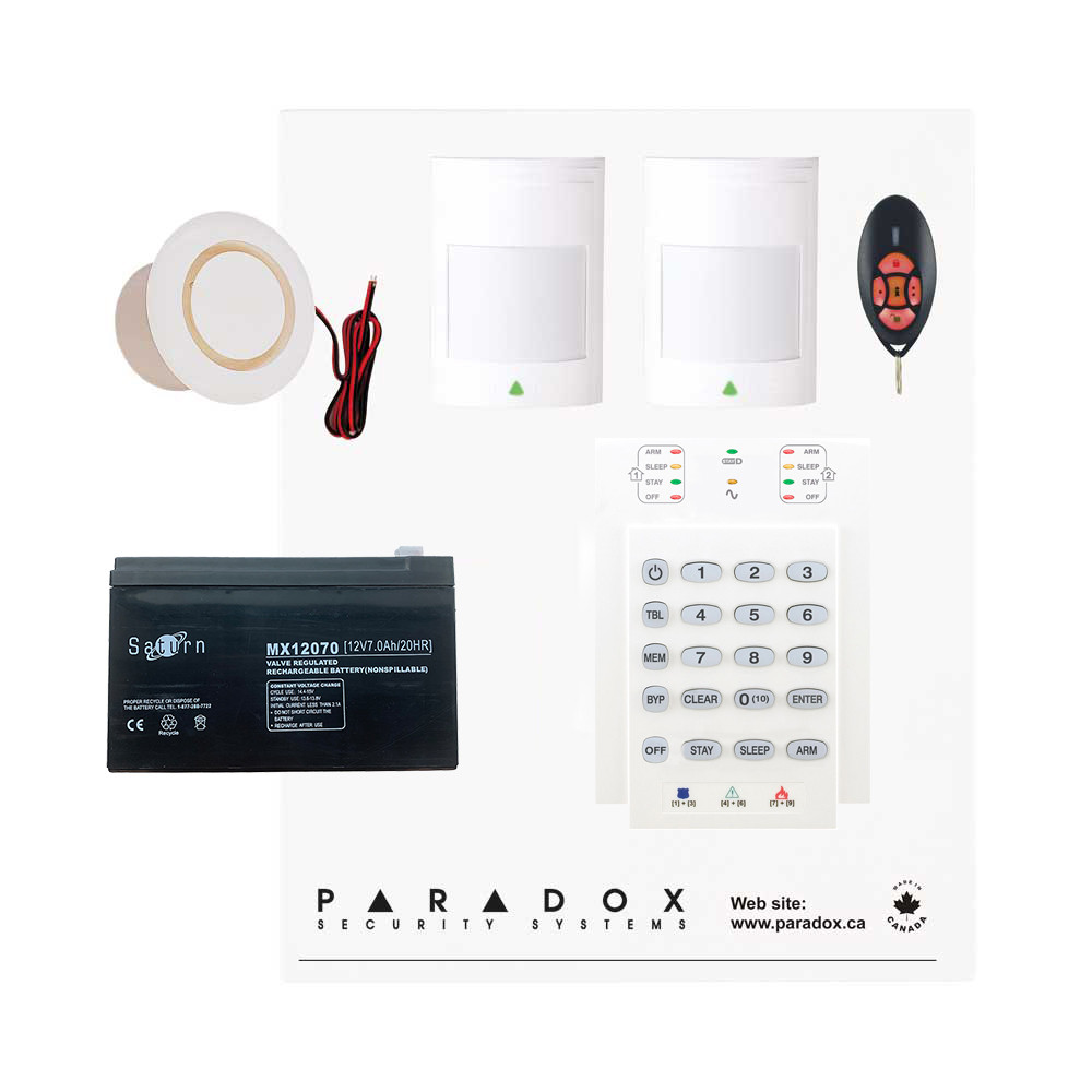 Paradox MG5050+ RF Kit with Small Cabinet, K10V Keypad & REM2 Remote