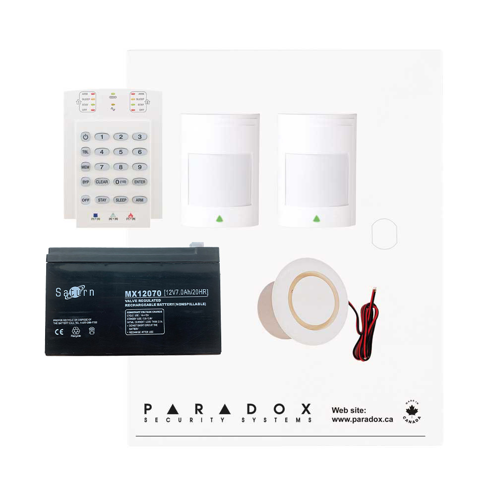 Paradox MG5050+ RF Kit with Small Cabinet, K10V Keypad & Plug Pack