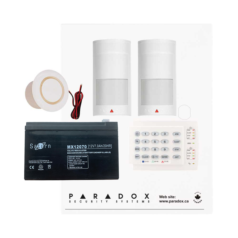 Paradox MG5050+ PMD2P Kit with Small Cabinet & K10H Keypad