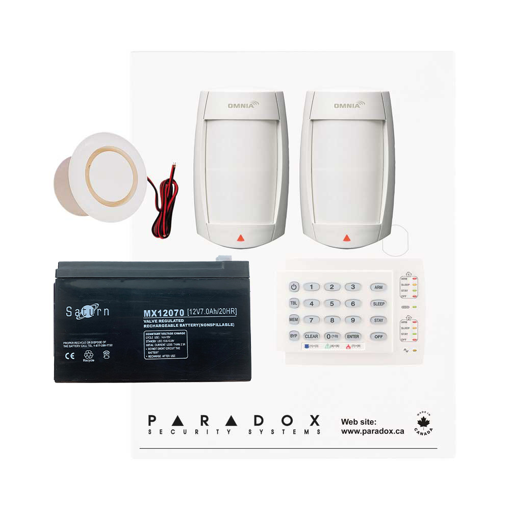 Paradox MG5050+ PMD75 Kit with Small Cabinet & K10H Keypad