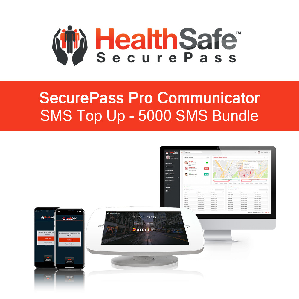 HealthSafe SecurePass Communicator SMS Top Up - 5000 SMS Bundle