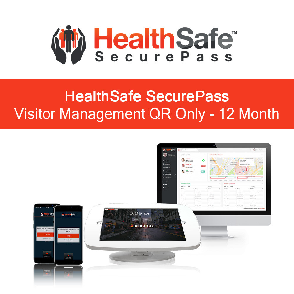 HealthSafe SecurePass Visitor Management QR Only - 12 Month