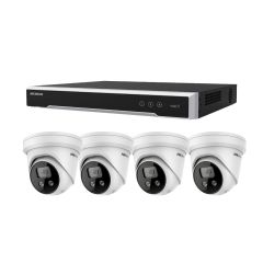 Hik 8 Camera 4TB M NVR - 4 x 4K Acu Turret Camera Kit 
