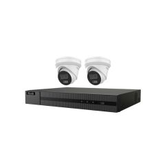 HiLook 4ch POE NVR 1TB cw 2 T262H-MU Turrets 