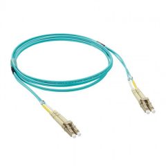 Legrand Fibre Optic Patch Cord - OM3 - LC/LC Duplex - 50/125MU - Multimode - Aqua - 2m