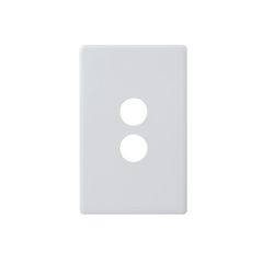 Legrand E-DED 2-Gang Grid & Cover Plate - White