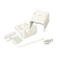 Siemon Surface Mount Box Keystone 2 Openings White