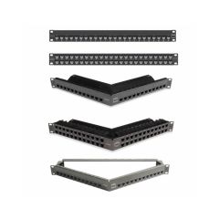 SIE ZMAX 48-Port Cat.6A Shielded Patch Panel Kit 1U Black