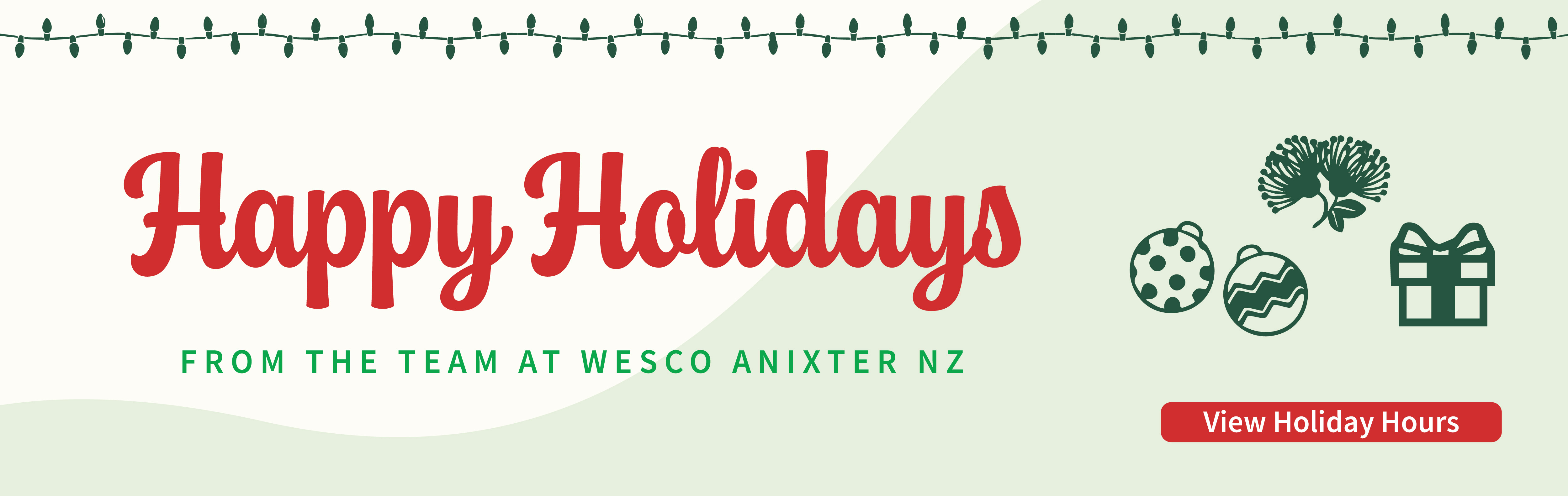 Holiday Hours Banner